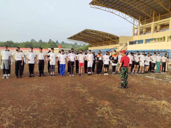 Kegiatan Seleksi Tahap 2 , Kesegaran Jasmani ( Lari 12 Menit, Push Up dan Sit Up) dan PBB di Stadion Talang Jimar Kota Prabumulih